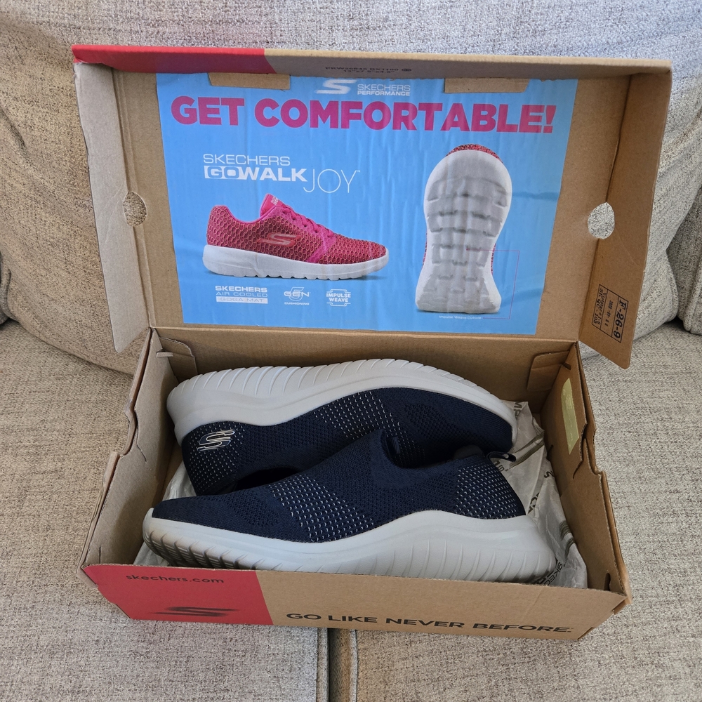 Skechers Navy Blue Slip-On Shoes